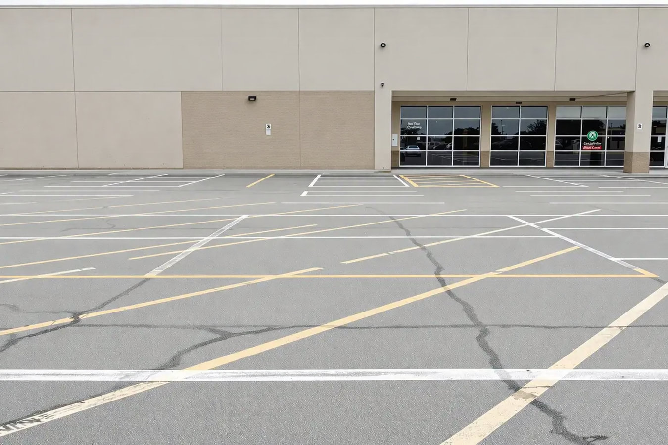 Concrete parking lot building in St. Cloud, MN